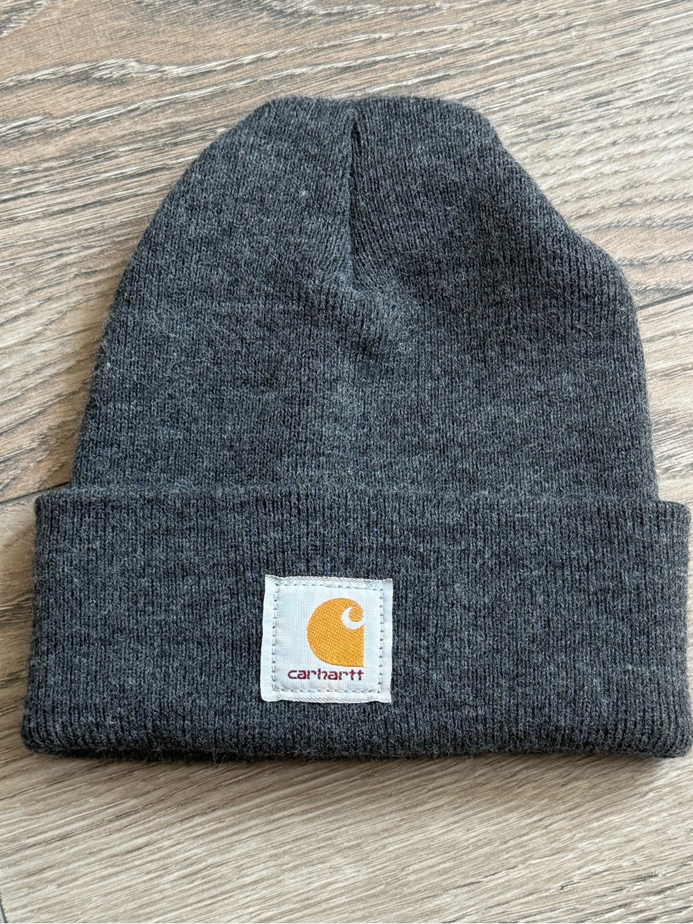 56.  Carhartt Charcoal Gray Knit Cuffed Beanie